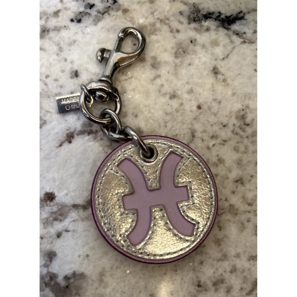 VTG Rare Limited Edition Coach Pisces Astrology Charm Key Chain